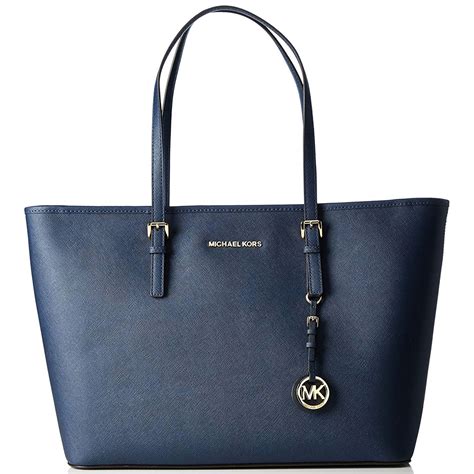 michael kors jet set zip tote navy|michael kors jet set saffiano.